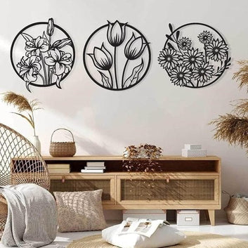 3d Floral Abstract Frames