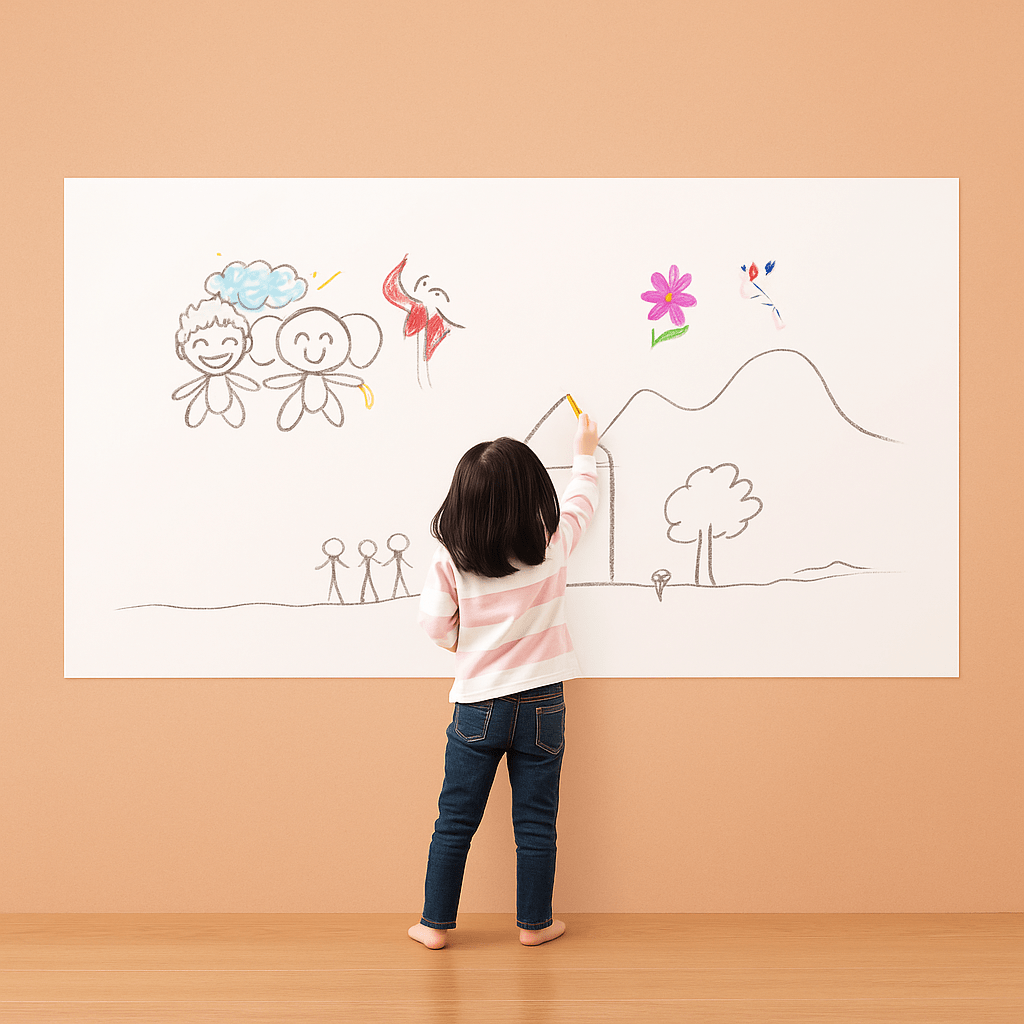 Whiteboard Wall Sticker For Kids Drawing