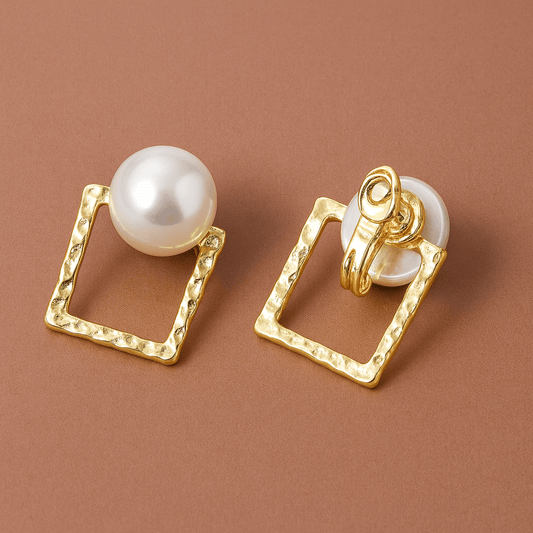 Square Pearl Earring