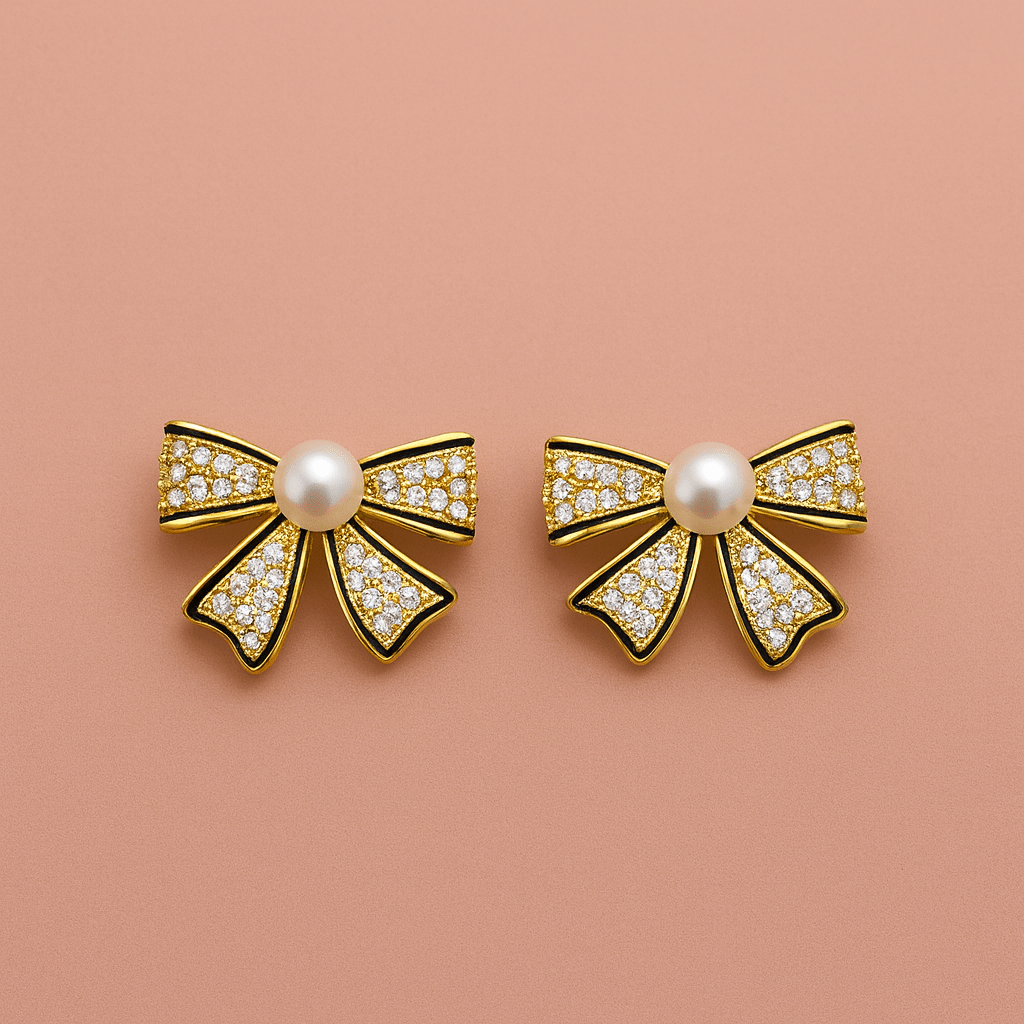 Bow Pearl Earrings