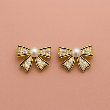 Bow Pearl Earrings