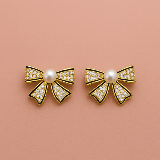 Bow Pearl Earrings