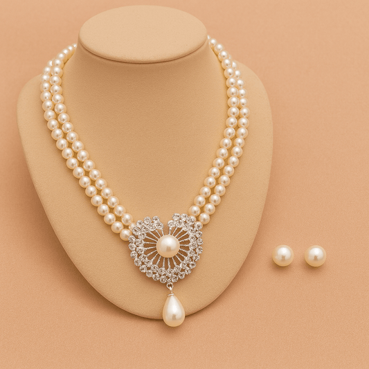 Double-strand Pearl Necklace
