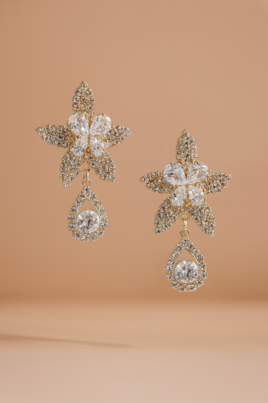 Crystal Floral Earrings