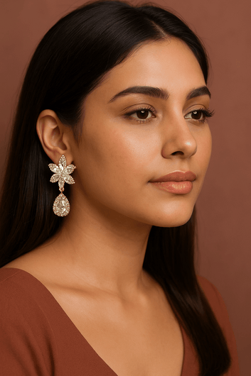 Crystal Floral Earrings