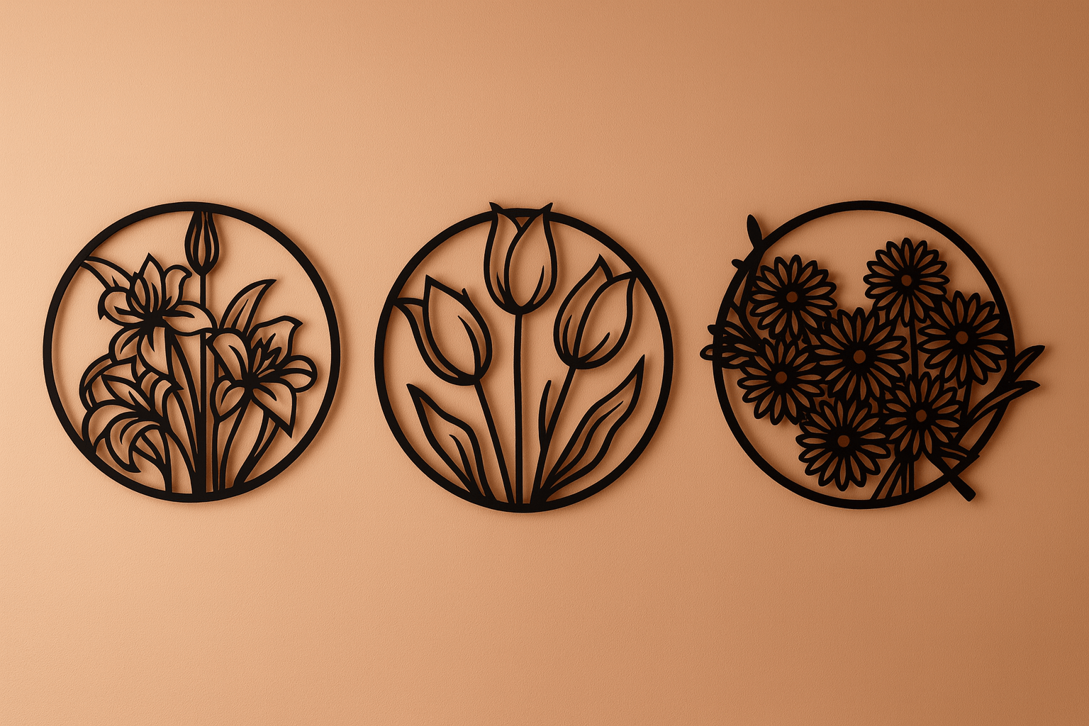 3d Floral Abstract Frames