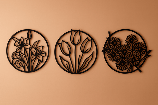3d Floral Abstract Frames